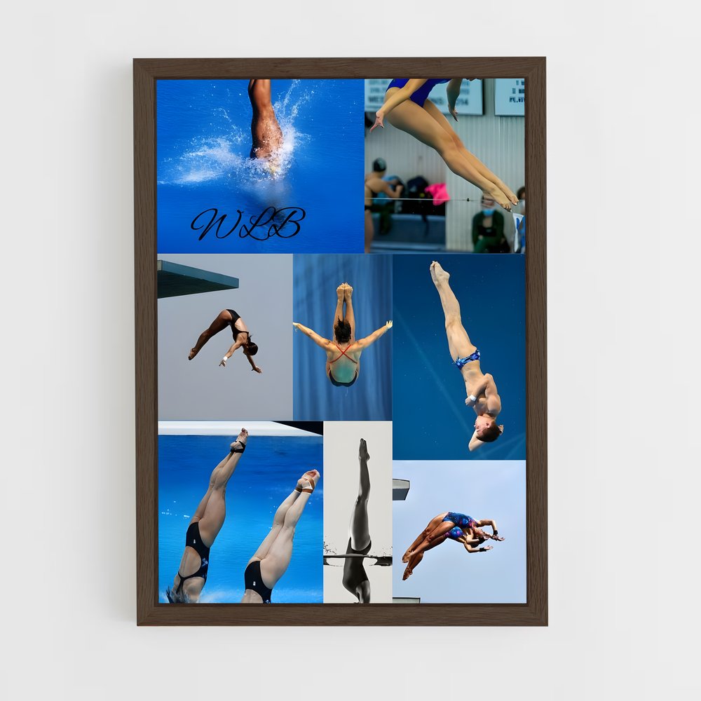 Poster Diving world faufile – affiche Plongeon depuis une plateforme (vue 5)